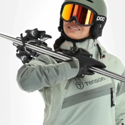 Tenson, Aerismo Jackorak Ski-jas Dames Grey Groen -XUEFENG EXTREME OUTFIT tenson aerismo jackorak aa jas gevoerd dames grey groen 22tenso103v2 BI 05