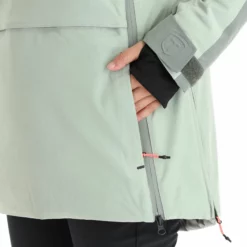 Tenson, Aerismo Jackorak Ski-jas Dames Grey Groen -XUEFENG EXTREME OUTFIT tenson aerismo jackorak aa jas gevoerd dames grey groen 22tenso103v2 BI 14