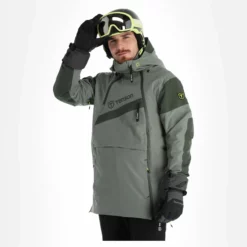 Tenson, Aerismo Jackorak Ski-jas Heren Grey Groen -XUEFENG EXTREME OUTFIT tenson aerismo jackorak aa jas gevoerd heren grey groen 22tenso109v2 BI 04
