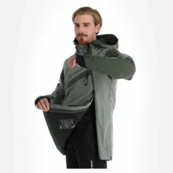 Tenson, Aerismo Jackorak Ski-jas Heren Grey Groen -XUEFENG EXTREME OUTFIT tenson aerismo jackorak aa jas gevoerd heren grey groen 22tenso109v2 BI 06