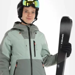 Tenson, Orbit Ski Jacket Ski-jas Dames Grey Groen -XUEFENG EXTREME OUTFIT tenson orbit ski jacket aa jas gevoerd dames grey groen 22tenso104v2 BI 05