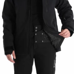 Tenson, Yoke Ski Jacket Ski-jas Heren Zwart -XUEFENG EXTREME OUTFIT tenson yoke ski jacket aa jas gevoerd heren zwart 22tenso110v3 BI 09